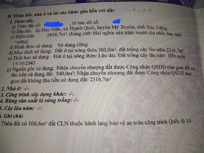 NỀN MẶT TIỀN QUỐC LỘ 1A ĐOẠN THẠNH QUỚI MỸ XUYÊN SÓC TRĂNG