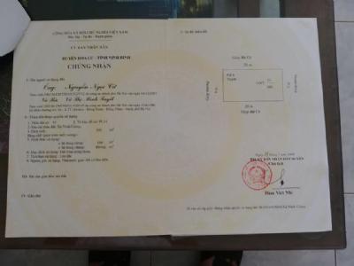 CƠ HỘI CHO CÁC NHÀ ĐẦU TƯ 5 lô liên kề, mỗi lô 100m2 Khu Cầu huyện - Hoa Lư Ninh Bình