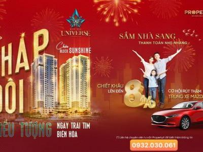 BIÊN HÒA UNIVERSE COMPLEX CHỈ 33TR/M2,CƠ HỘI SỞ HỮU MAZDA 3 - 0932030061