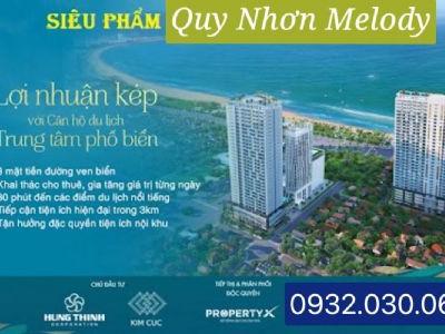 quy nhơn melody 3 mặt tiền ,ck 5-18% cách quảng trường 3p - 0932030061