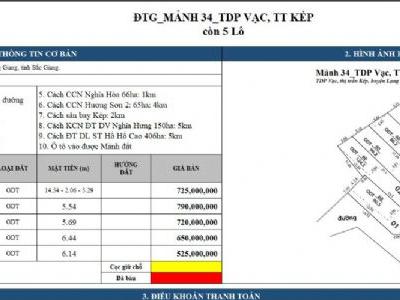 BÁN LÔ ĐỘC NHẤT ở TDP Vạc, thị trấn Kép, huyện Lạng Giang, tỉnh Bắc Giang