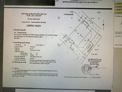 Chính chủ cần bán căn nhà hxh đường Dương quảng hàm phường 5 gò vấp.
