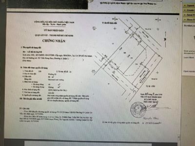 Chính chủ cần bán căn nhà hxh đường Dương quảng hàm phường 5 gò vấp.
