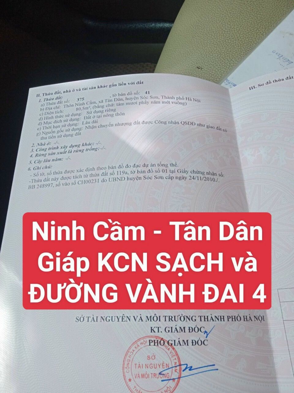 🍄🍄🍄SIÊU PHẨM - TRỤC KINH DOANH - NINH CẦM, TÂN DÂN - GIÁP KCN SẠCH VÀ ĐƯỜNG VÀNH ĐAI 4