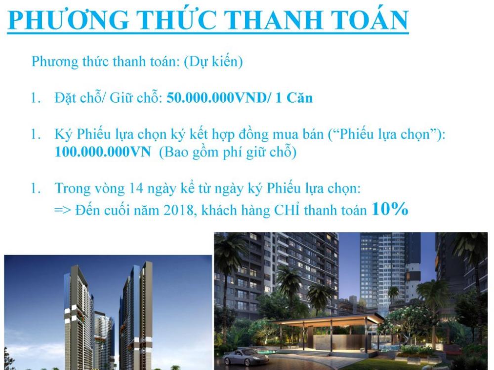 Phương thức thanh toán tại dự án