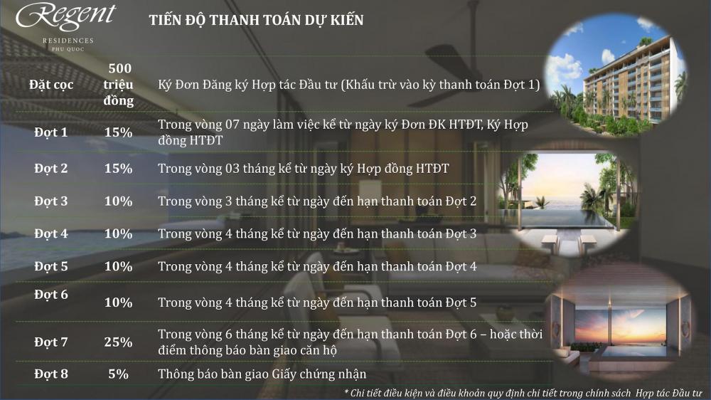Tiến độ thanh toán tại dự án