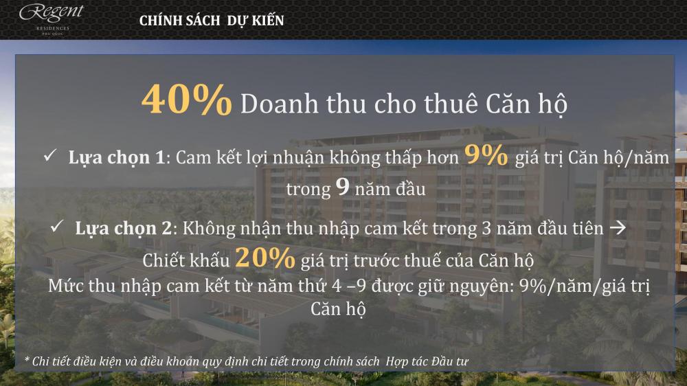Chính sách bán hàng dự kiến của dự án