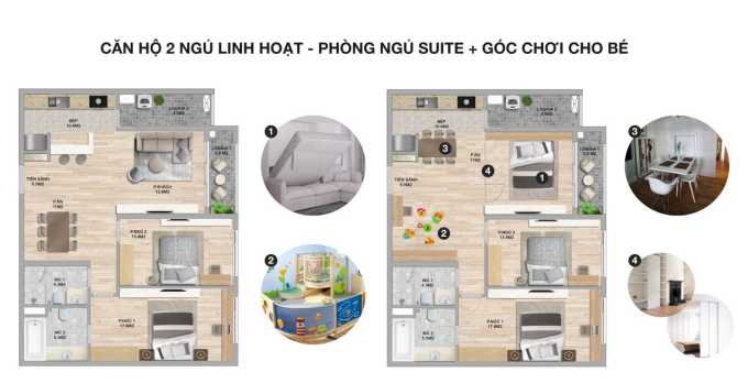 Hình ảnh mô phỏng căn hộ The Zei. 
