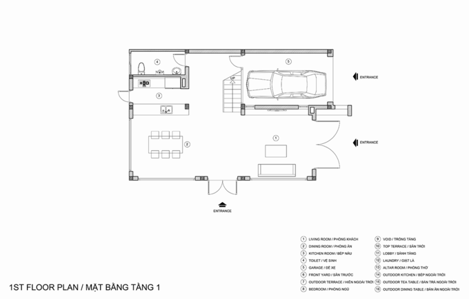 Ngôi nhà hoang nổi bật giữa khu phố sau cải tạo11
