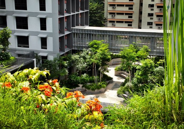 Khu chung cư phức hợp với công viên cây xanh trên mái ở Singapore5