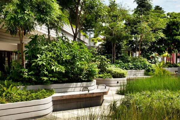 Khu chung cư phức hợp với công viên cây xanh trên mái ở Singapore6