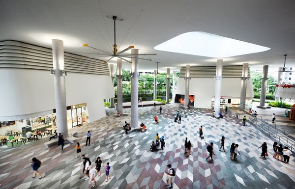 Khu chung cư phức hợp với công viên cây xanh trên mái ở Singapore9