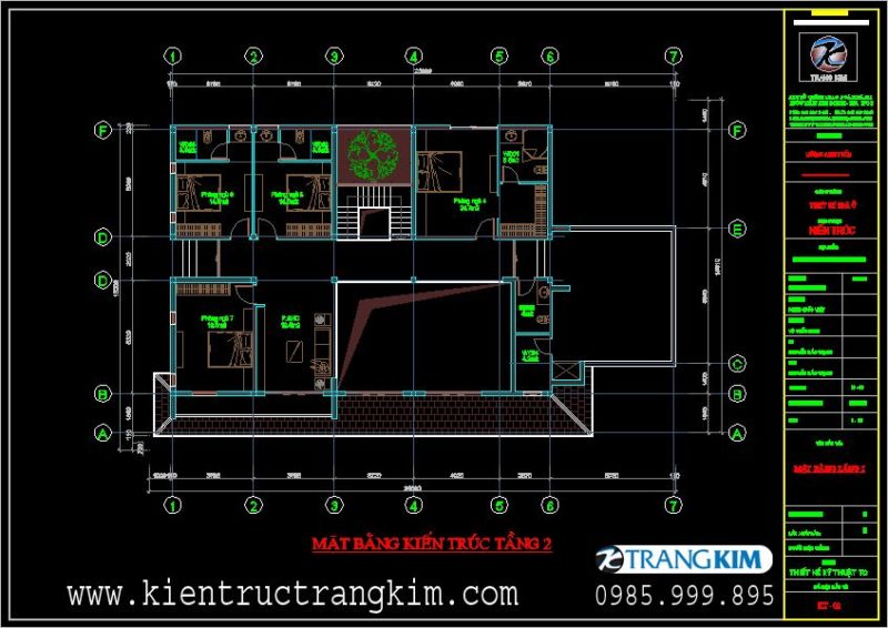 Mặt bằng thiết kế tầng 2 1