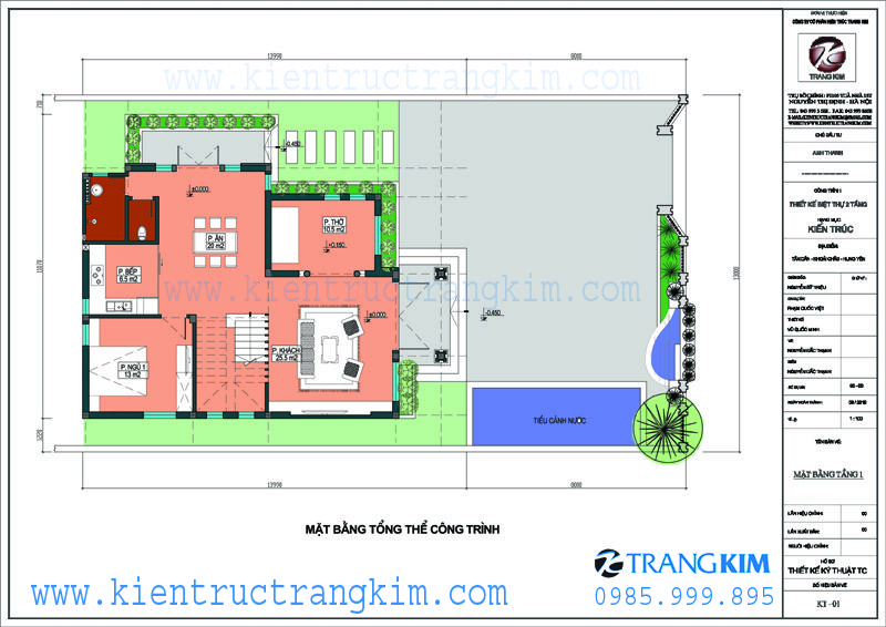 Thiết kế biệt thự 2 tầng mái thái hiện đại tại Hải Dương
