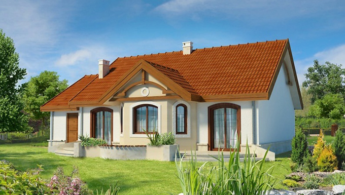 Mẫu nhà cấp 4 đẹp 3 phòng ngủ rộng 14x10m không gian thoáng - 2