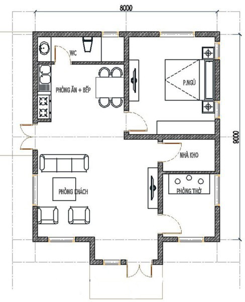 Mẫu nhà cấp 4 đẹp giá rẻ. 1
