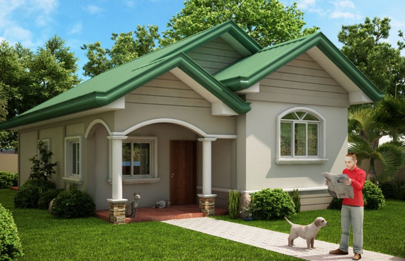 Mẫu nhà cấp 4 diện tích 8,5x14,5m kiểu mái dốc đẹp mắt với 3 phòng ngủ - 1