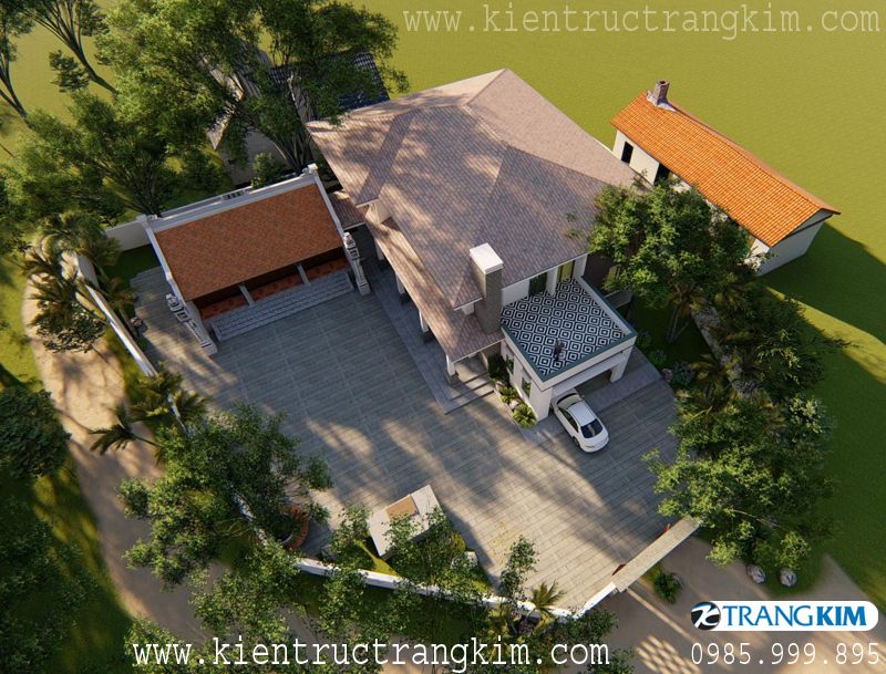 Thiết kế biệt thự vườn 2 tầng gần gũi với thiên nhiên 1