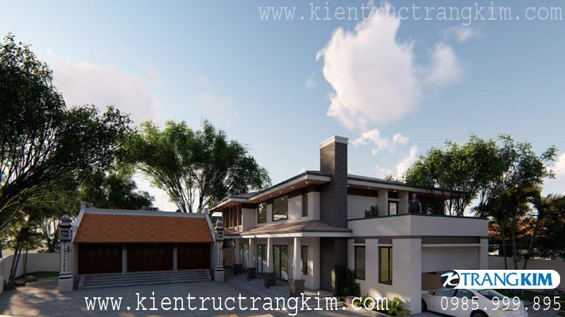 Phối cảnh biệt thự vườn 2 tầng 1