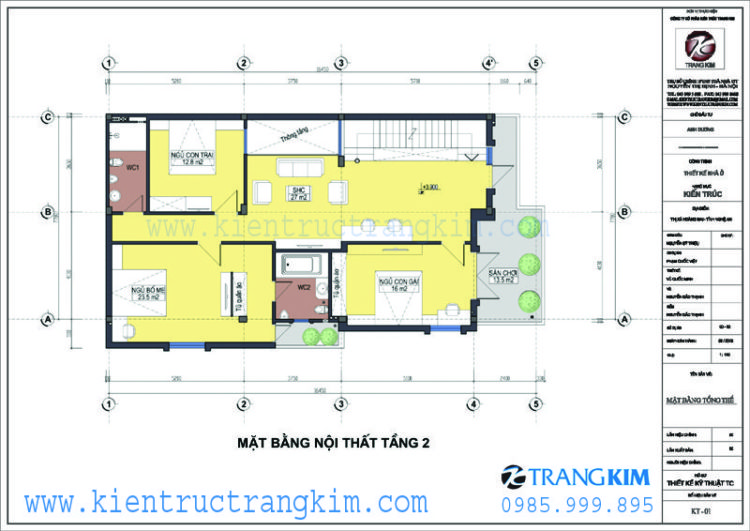 Thiết kế biệt thự 3 tầng tân cổ điển tại Nghệ An3