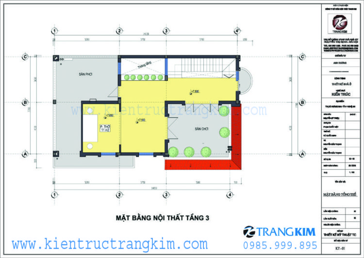 Thiết kế biệt thự 3 tầng tân cổ điển tại Nghệ An4