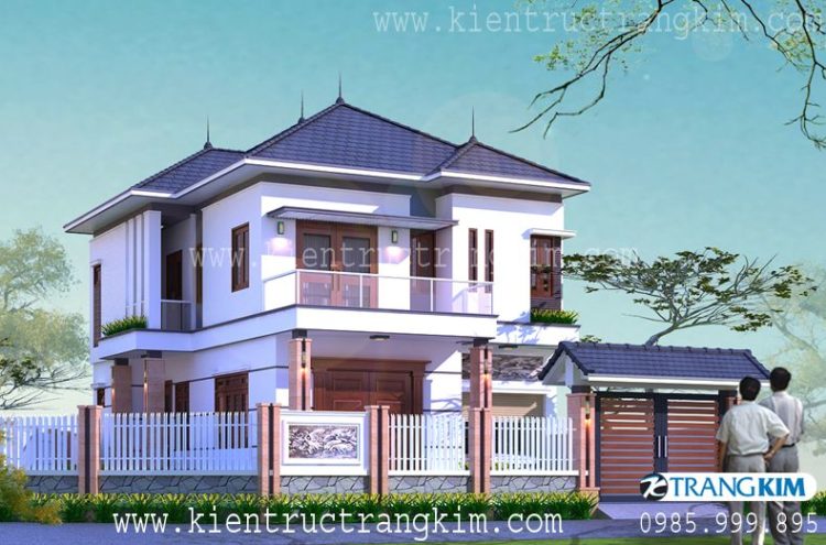 thiết kế kiến trúc biệt thự 2 tầng hiện đại 3