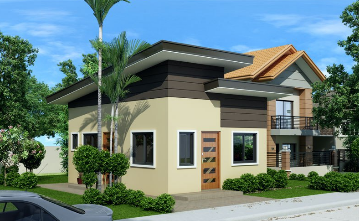 Thiết kế mẫu nhà cấp 4 đẹp 2 phòng ngủ diện tích 5x9m hiện đại - 1