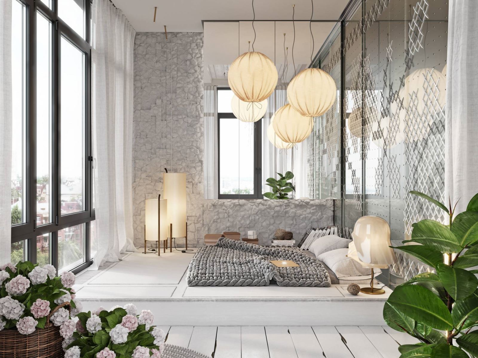 Sử dụng vách ngăn trong không gian sống như thế nào cho hiệu quả8