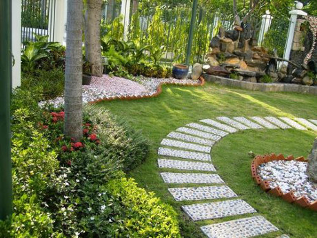 Đường dạo trong thiết kế tiểu cảnh sân vườn 7