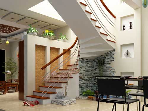 Mẫu thiết kế thi công tiểu cảnh gầm cầu thang đẹp 4