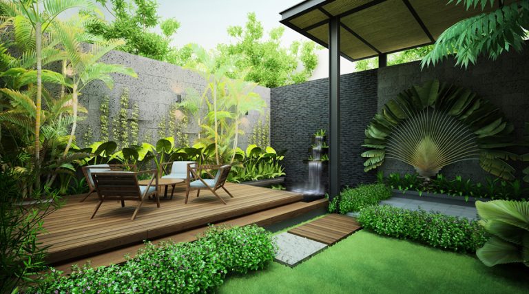Ý tưởng thiết kế tiểu cảnh sân vườn đẹp cho nhà biệt thự 2