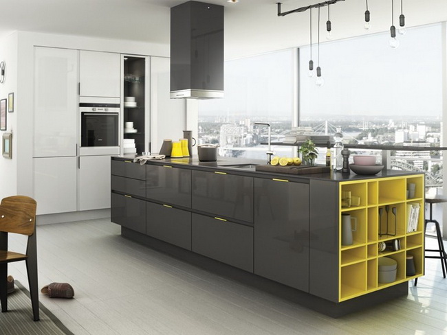 Những mẫu phòng bếp chữ I hiện đại 4