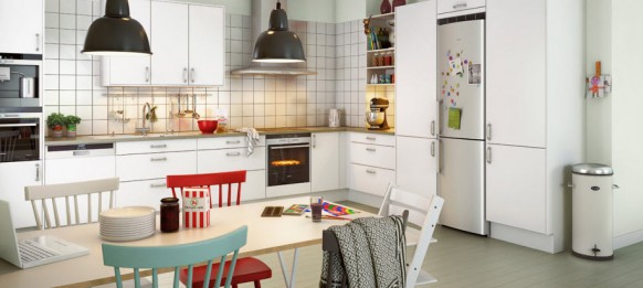9. Nội thất bếp theo phong cách Scandinavia đơn giản nhưng rất đẹp và thú vị