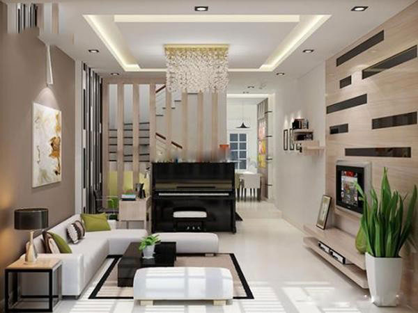 Ý tưởng nội thất và trang trí phòng khách nhà ống 4m 5m  9houz