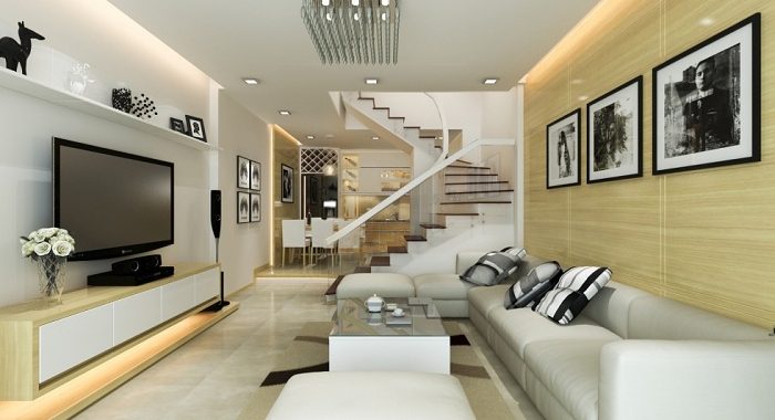 Thiết kế phòng khách nhà ống hiện đại3