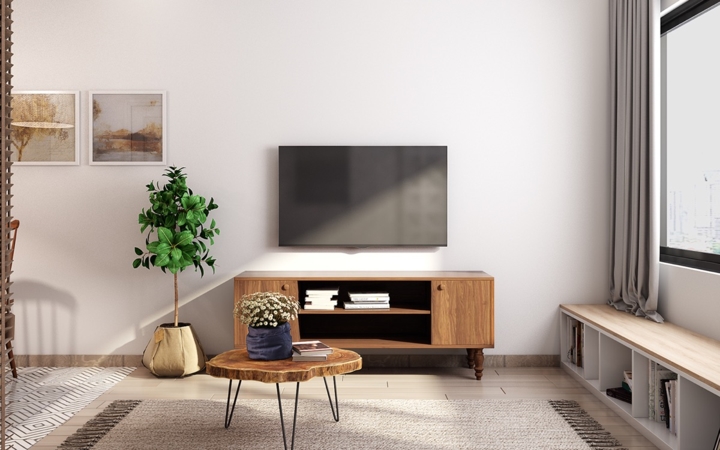 Căn hộ có nội thất làm bằng gỗ tự nhiên2
