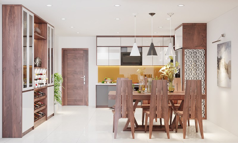 Ngôi nhà sử dụng nội thất gỗ tự nhiên sang trọng6